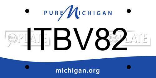 ITBV82 Michigan License Plate
