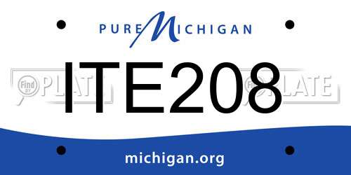 ITE208 Michigan License Plate