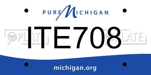 ITE708 Michigan License Plate