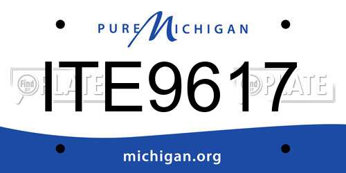 ITE9617 Michigan License Plate