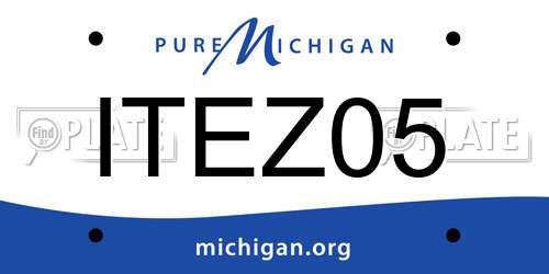 ITEZ05 Michigan License Plate