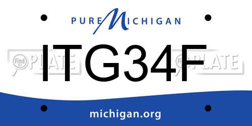ITG34F Michigan License Plate
