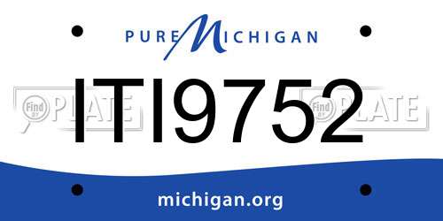 ITI9752 Michigan License Plate