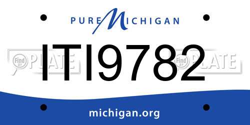 ITI9782 Michigan License Plate