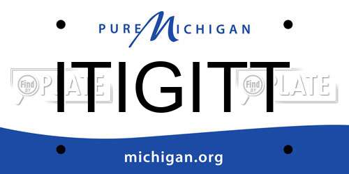 ITIGITT Michigan License Plate