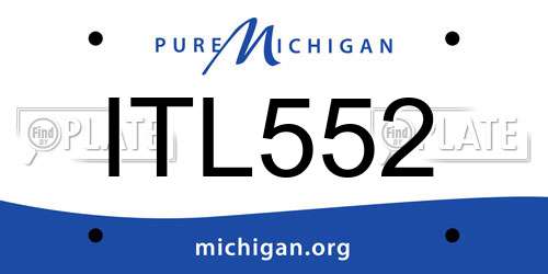 ITL552 Michigan License Plate