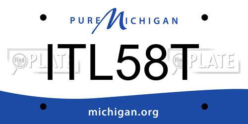 ITL58T Michigan License Plate
