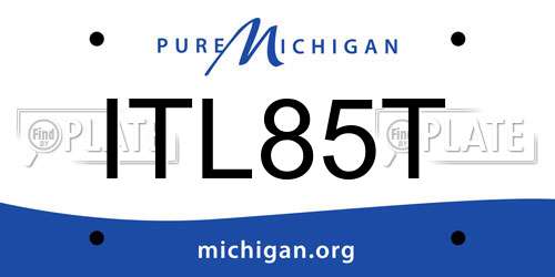 ITL85T Michigan License Plate
