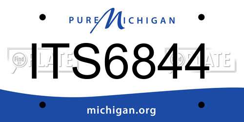 ITS6844 Michigan License Plate