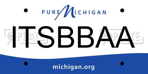 ITSBBAA Michigan License Plate