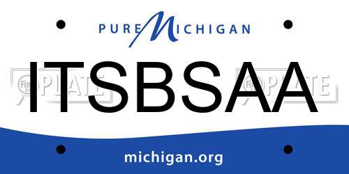ITSBSAA Michigan License Plate