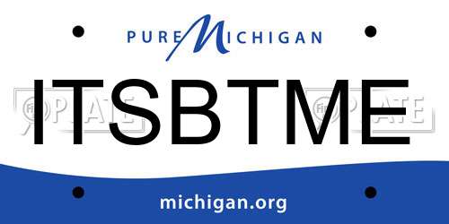 ITSBTME Michigan License Plate