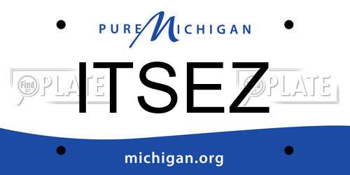 ITSEZ Michigan License Plate