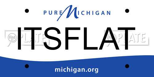 ITSFLAT Michigan License Plate