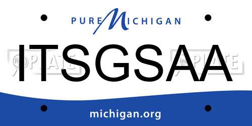 ITSGSAA Michigan License Plate