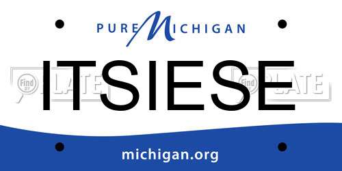 ITSIESE Michigan License Plate