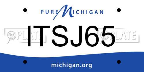 ITSJ65 Michigan License Plate