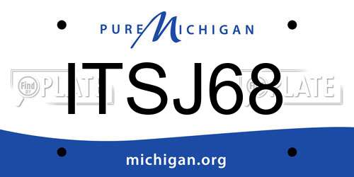 ITSJ68 Michigan License Plate