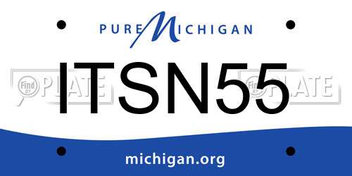 ITSN55 Michigan License Plate