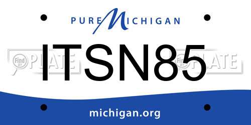 ITSN85 Michigan License Plate