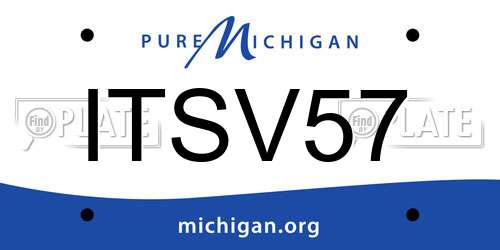 ITSV57 Michigan License Plate
