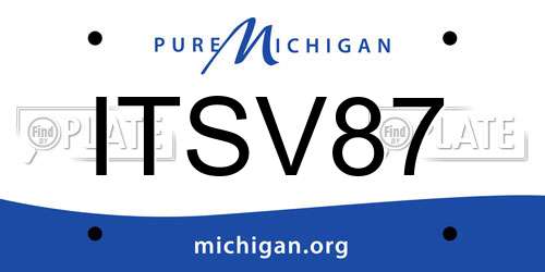 ITSV87 Michigan License Plate