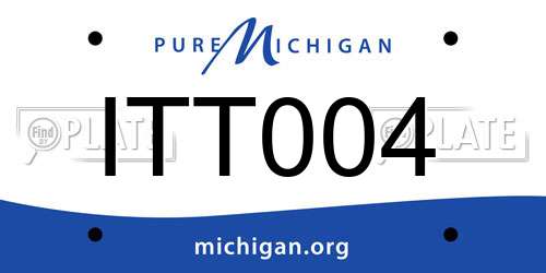 ITT004 Michigan License Plate