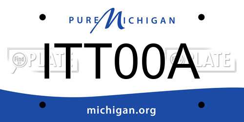 ITT00A Michigan License Plate