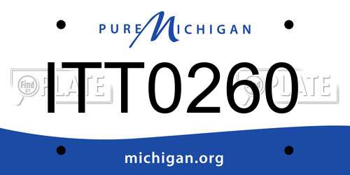 ITT0260 Michigan License Plate