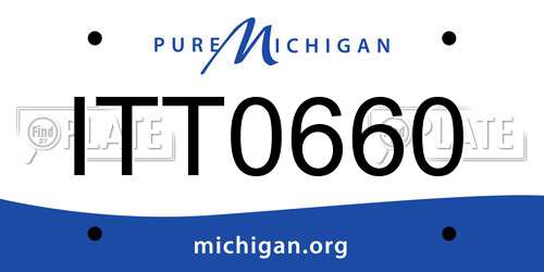ITT0660 Michigan License Plate