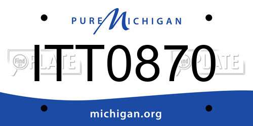ITT0870 Michigan License Plate