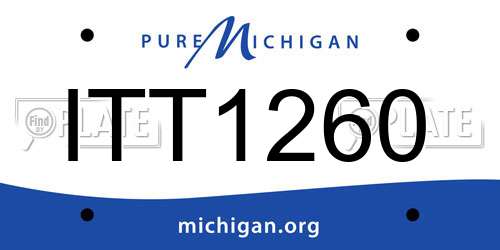 ITT1260 Michigan License Plate