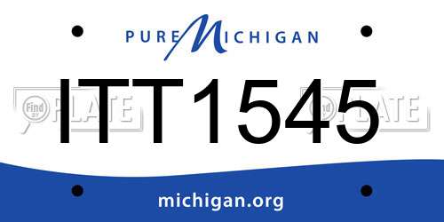 ITT1545 Michigan License Plate