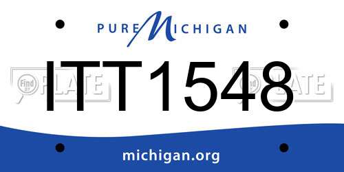 ITT1548 Michigan License Plate
