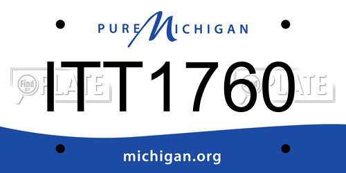 ITT1760 Michigan License Plate