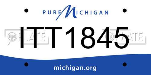 ITT1845 Michigan License Plate