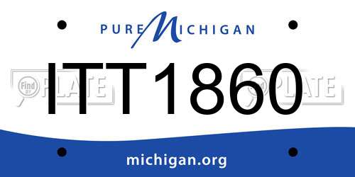 ITT1860 Michigan License Plate