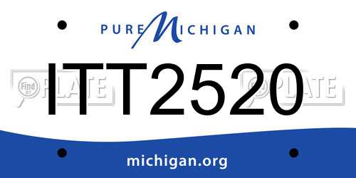 ITT2520 Michigan License Plate