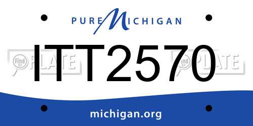 ITT2570 Michigan License Plate