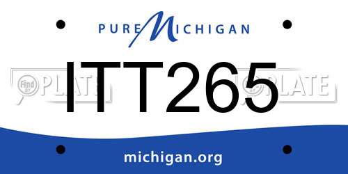 ITT265 Michigan License Plate