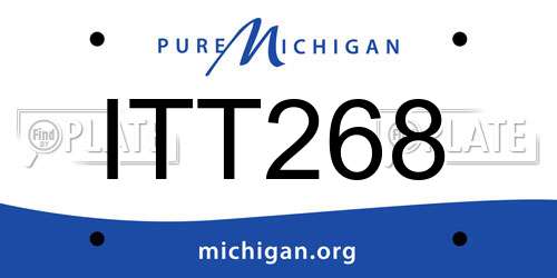 ITT268 Michigan License Plate