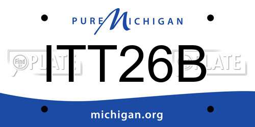 ITT26B Michigan License Plate