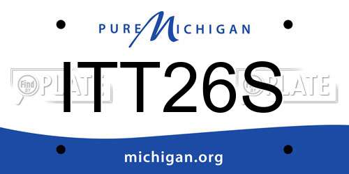 ITT26S Michigan License Plate