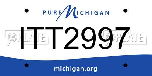 ITT2997 Michigan License Plate