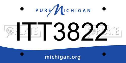 ITT3822 Michigan License Plate
