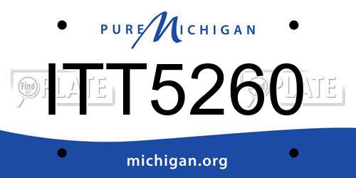 ITT5260 Michigan License Plate