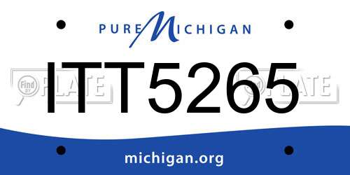 ITT5265 Michigan License Plate