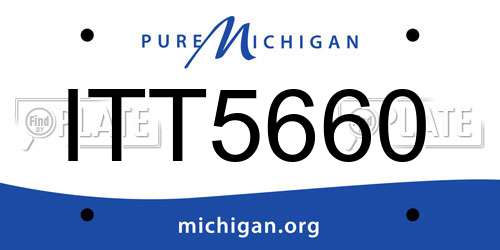 ITT5660 Michigan License Plate