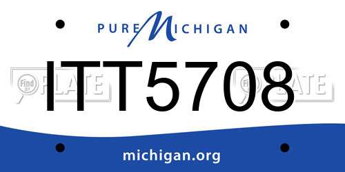 ITT5708 Michigan License Plate