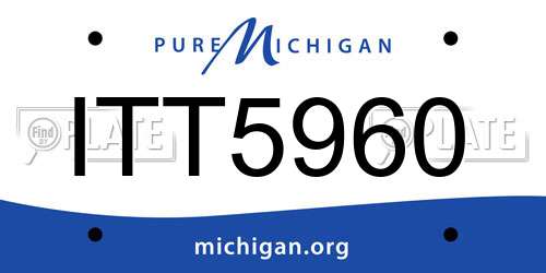 ITT5960 Michigan License Plate